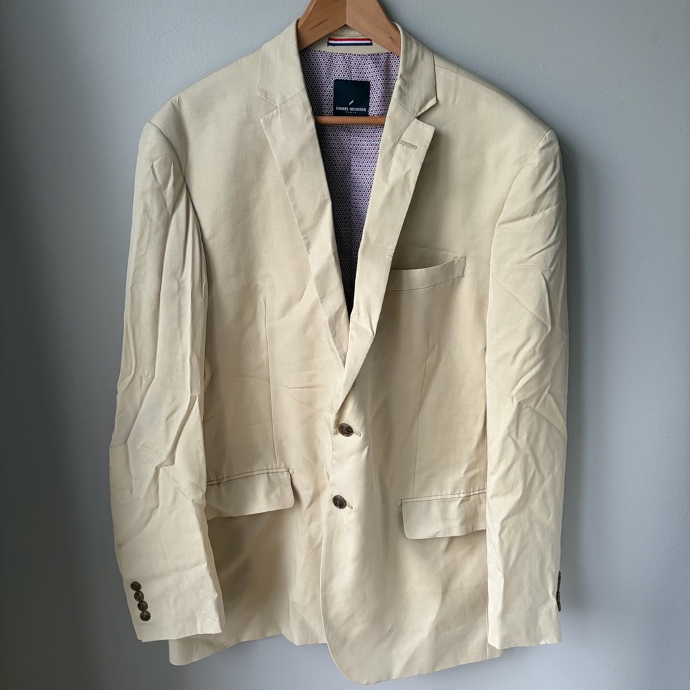 Daniel Hechter Men’s Suit Jacket Beige- 100%‎ Tencel 48L